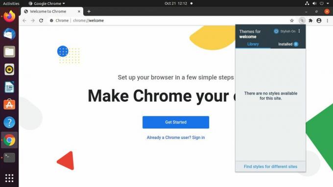 Stilingas „Google Chrome“ meniu