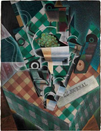 juan gris natiurmorto languota staltiesė