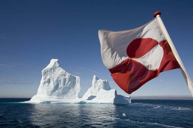 Grenlandijos vėliava Arctic Umiaq Line kelte