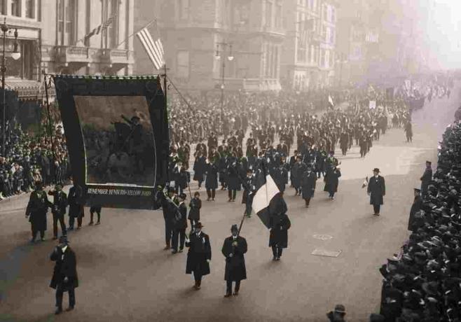 1919 m. Šv. Patriko dienos parado nuotrauka