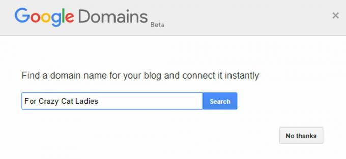 „Google Domains“ sąsaja „Blogger“