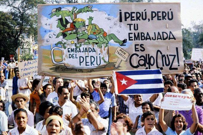 Protestas už Peru ambasados ​​ribų 1980 m. Balandžio 19 d