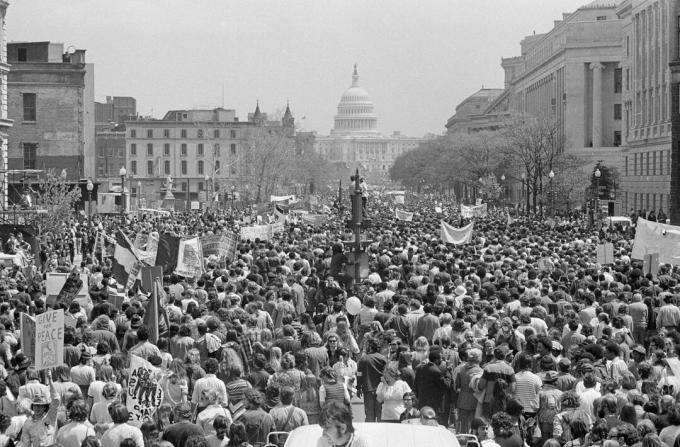 Vietnamo karo protesto Vašingtone nuotrauka