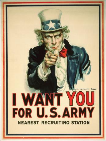 Uncle Sam plakatas James Montgomery Flagg