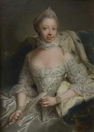 Meklenburgo-Streliczo princesės Charlotte portretas (1744–1818)