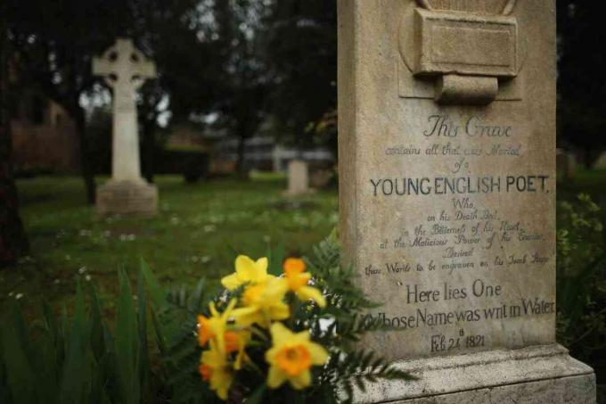 Romos nekatalikų kapinės, poetų Shelley ir Keatso paskutinė poilsio vieta