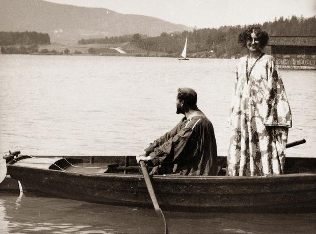 Gustavas Klimtas su Emilie Floege