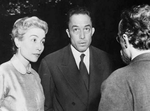 Nobelio premijos laureatas Albertas Camusas ir jo žmona