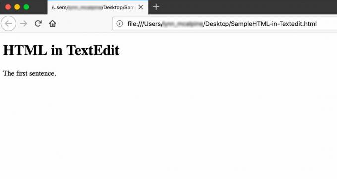 Kodo pavyzdys „Firefox“ naršyklėje