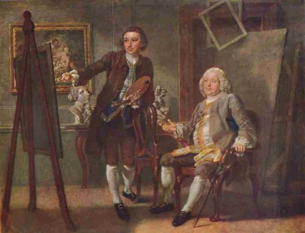 Robertas Walpole'as, pirmasis Orfordo grafas, Francis Haymano studijoje, apie 1748–1750 m