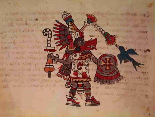 Quetzalcoatl, esančiame Codex Borbonicus