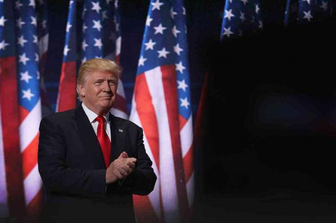 Donaldas Trumpas pavaizduotas respublikonų nacionaliniame suvažiavime.