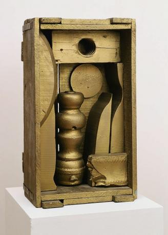 Anotacija Louise Nevelson skulptūra