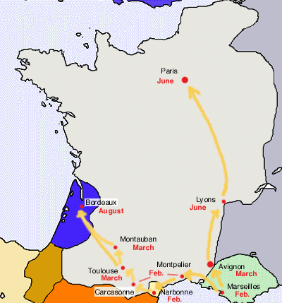 1348 m. Juodoji mirtis pasklido po Prancūziją